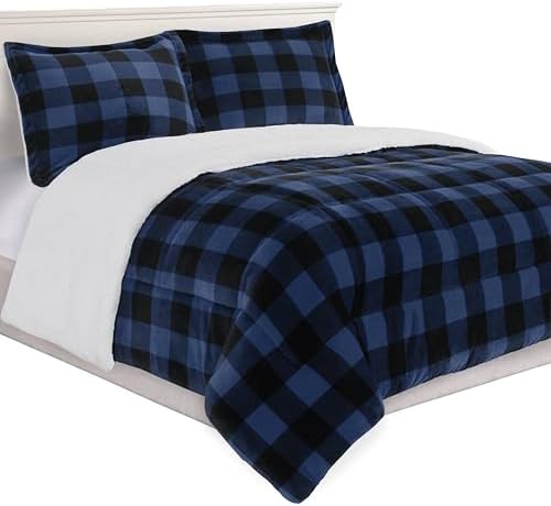 Elegant Comfort 3-Piece Buffalo Plaid Comforter Set