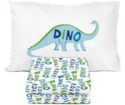 Sunny Side Up Dino Roar Twin Sheet Set - 3 Piece Kids Bedding