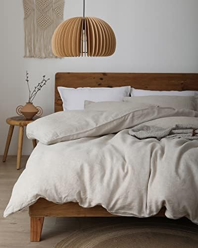 XZ XIFA Linen Duvet Cover Set Queen 3pc