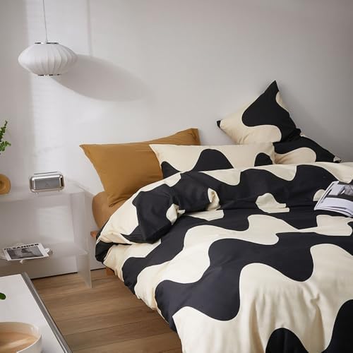 MeuNic Cotton Duvet Cover Set with Geometric Pattern