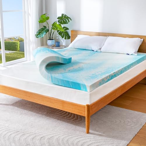 Marsail 3-inch Gel Memory Foam Mattress Toppers Queen