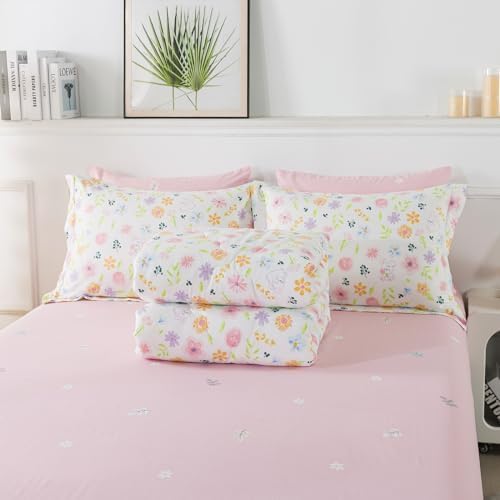 Wajade 7-Piece Floral Comforter Bed in a Bag Set