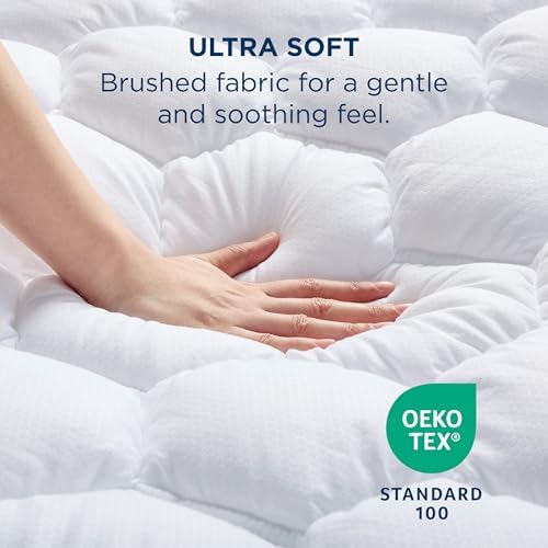 Bedsure King Mattress Pad - Quilted 78x80 Inches Protector