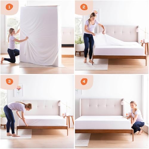 Linenspa Zippered Mattress Encasement Full Size Waterproof Quiet Cover