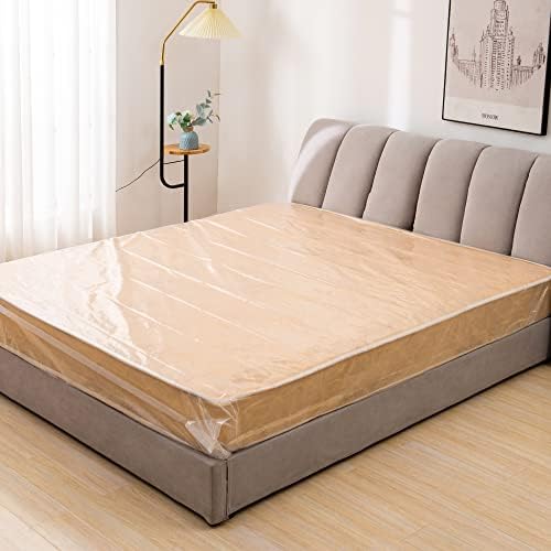 Liyaomix King Mattress Bag 15 Mil Clear Plastic Encasement