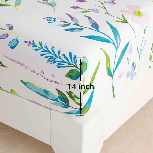 SDY 4PCS Floral Sheet Set Full Size for Kids