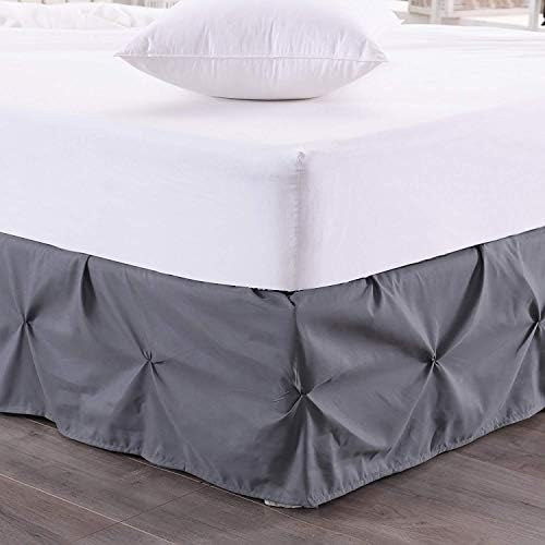 Soft Finish 100 Egyptian Cotton Bed Skirt King Size Dark Grey