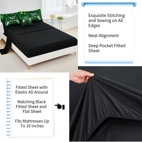 RYNGHIPY 3D Gamer Comforter Set for Kids