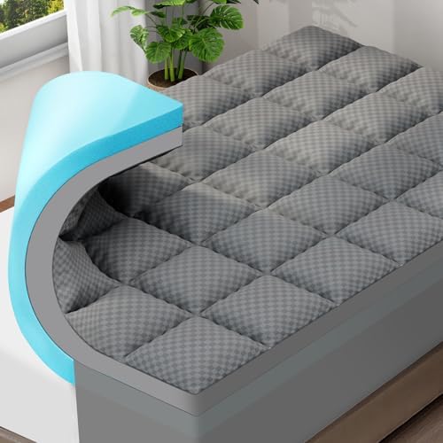 OLANLY Dual-Layer Queen Mattress Topper 4 Inch