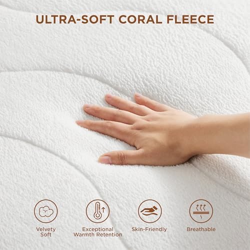 Bedsure Heated Mattress Pad Queen with 10 Heat Settings and Dual Controllers