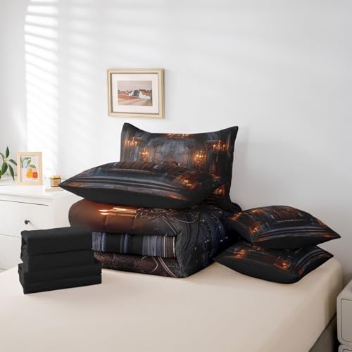 Erosebridal Medieval 7 Pcs Comforter Set Queen