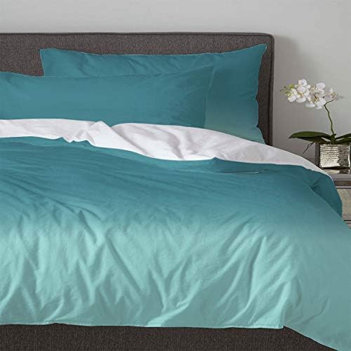 LooPoP 3PC Comforter Sets Ombre Teal Green
