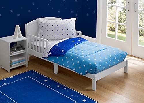 Delta Children 4 Piece Toddler Bedding Set Blue Stars