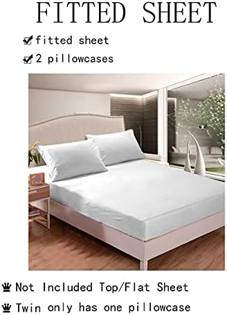 Erosebridal Twin Fitted Sheet Set for Boys Baseball Lovers