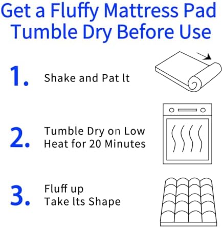 GERHOME Queen Mattress Pad Cover with Deep Pocket and Quilting