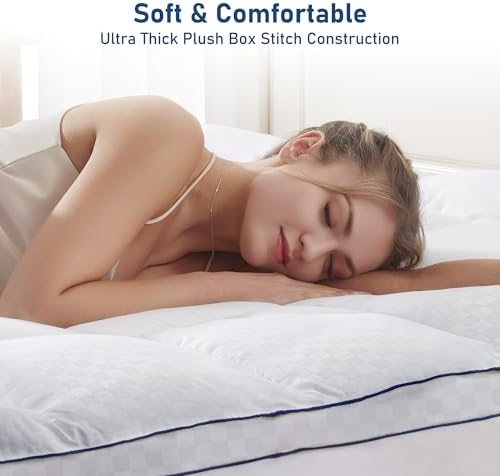BedLuxury Queen Mattress Topper Extra Thick Pillowtop