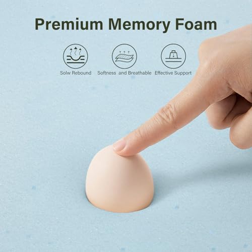 LazyCat 3 Inch Memory Foam Twin XL Mattress Topper