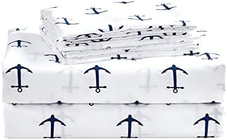 Chezmoi 4-Piece Nautical Sheet Set - Queen Size