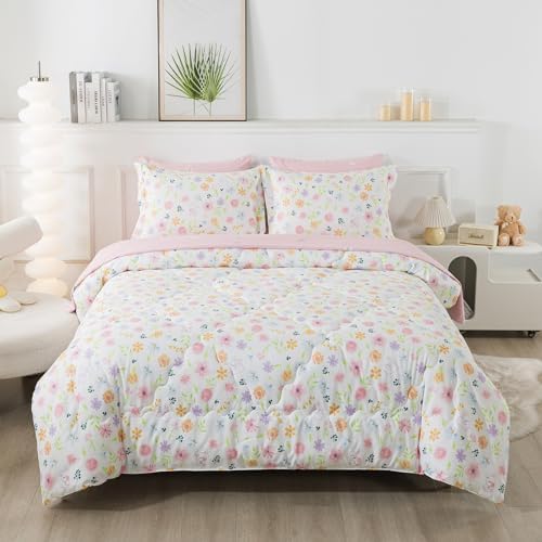 Wajade 7-Piece Floral Comforter Bed in a Bag Set