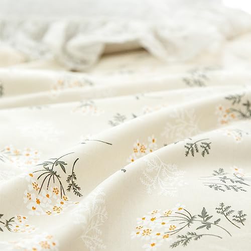 Floarl King Duvet Cover Set - 3 Pieces Floral Bedding with Zipper Closure