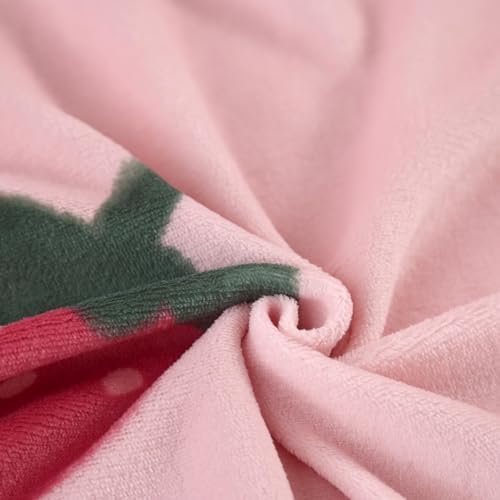 MAG 3Pcs Pink Flannel Bed Sheet Set