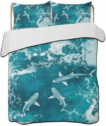 Stongaro Teal Green Twin XL Comforter Set 3 Piece