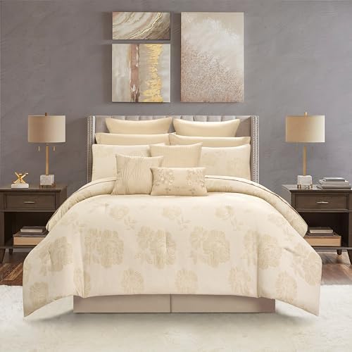 Stratford Park 13-Piece Gold Comforter Set - California King
