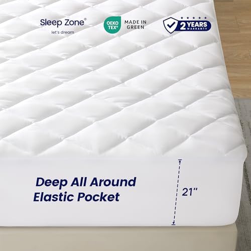 Sleep Zone Breathable Mattress Cover Queen Size