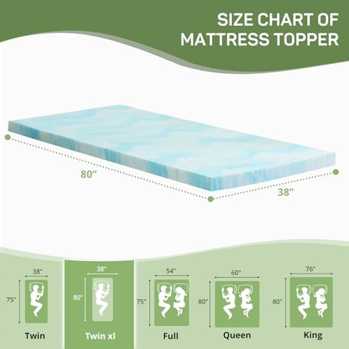 Zibbizo 3 Inch Mattress Topper Twin XL Size