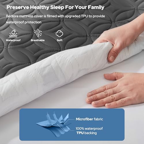 BEDLORE 2 Pack Waterproof Mattress Protector Twin XL Soft Breathable Cover