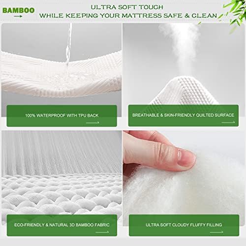 GRT Rayon Bamboo Waterproof Mattress Protector Cal King
