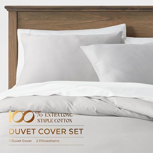 Mayfair Linen KingCal King Duvet Cover Set - Silver