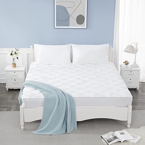 Sunflower King Mattress Pad Breathable Cotton Cover with 18-22 Deep Pocket