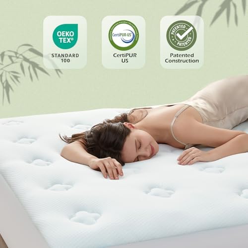 Hansleep Queen Mattress Toppers for Back Pain Relief
