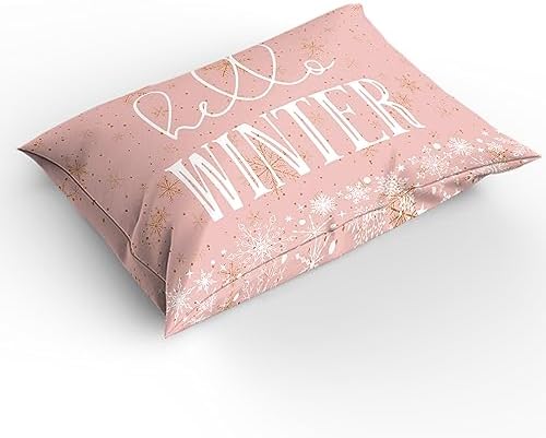 LooPoP Snowflake Pink Duvet Cover Set California King