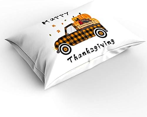 LooPoP California King Duvet Cover Set with 2 Pillow Cases Orange Plaid