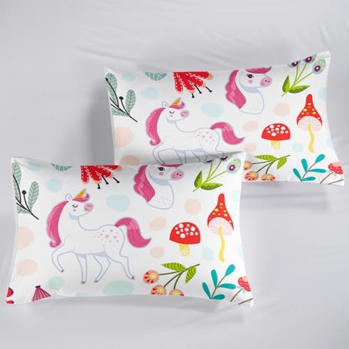 QOOMO Cartoon Unicorn Kids Sheet Set Queen Size