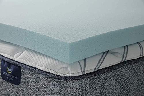 Serta ThermaGel Cooling Mattress Topper 3 Inch Twin Blue