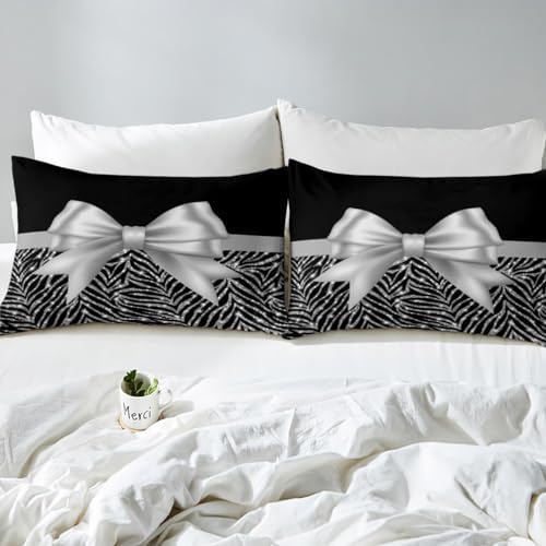 Feelyou Silver Glitter Duvet Cover Twin Set 1