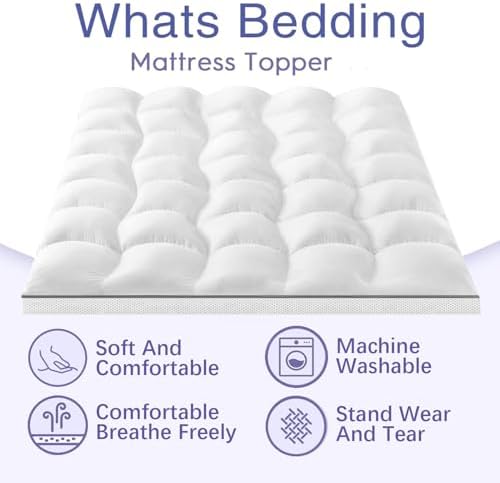 WhatsBedding Memory Foam Mattress Topper Full