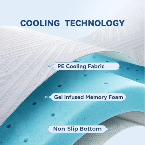 Susalt 3 Inch Cooling Gel Mattress Topper Twin XL