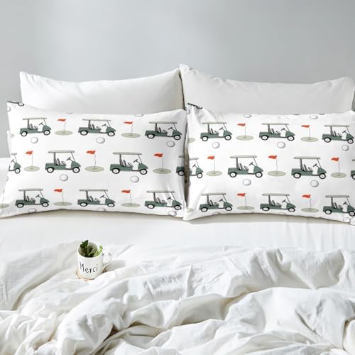 Feelyou Golf Themed Kids Bed Sheet Set 4Pcs