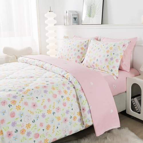 Wajade 7-Piece Floral Comforter Bed in a Bag Set