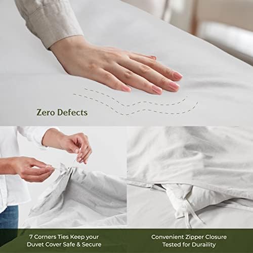 Mayfair Linen KingCal King Duvet Cover Set - Silver