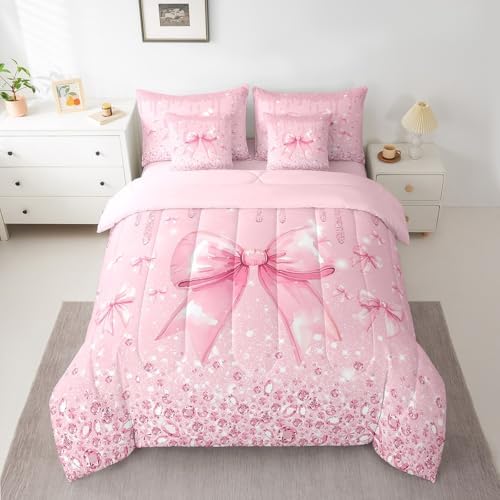 Erosebridal 7 Piece Bow Bed in A Bag for Kids