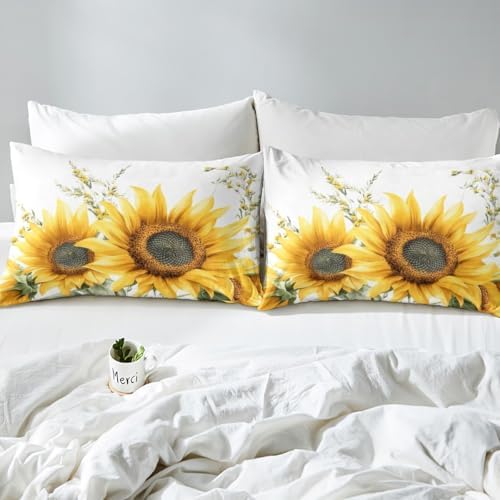 Feelyou Sunflower Duvet Cover Set for Kids 1
