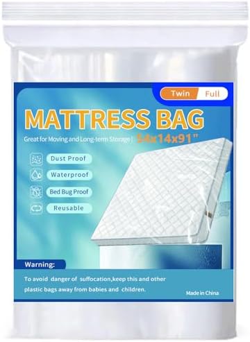 Zangboer Mattress Bags Twin Full 1 Pack Waterproof Storage Protector