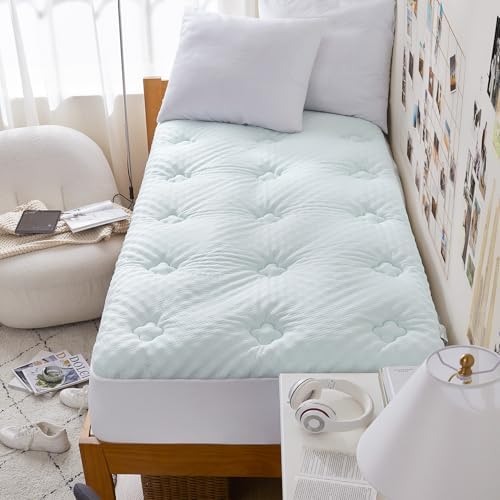 Hansleep Twin Mattress Topper Bamboo Viscose Memory Foam