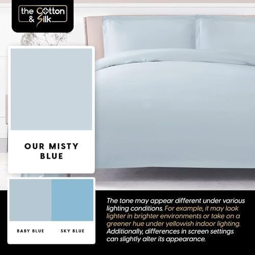THE COTTON SILK Luxury Duvet Cover Set - Soft Breathable