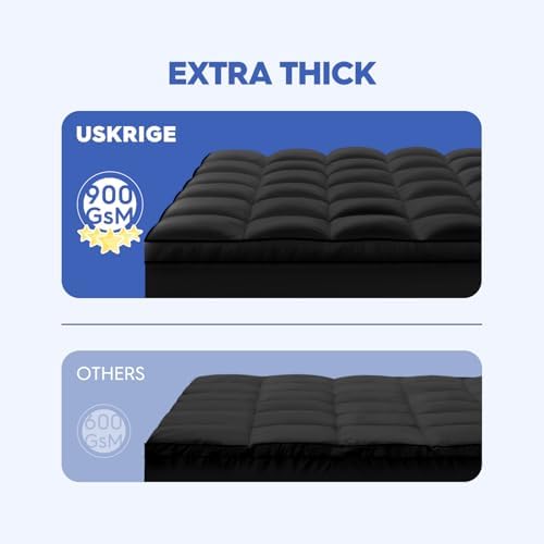 USKRIGE Queen Mattress Topper with Cooling 6D Down Alternative Filling